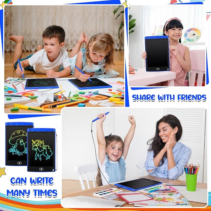 Zhehao 24 Pieces LCD Writing Tablet Doodle Board 8.5 Inch Colorful Reusable - Image 3