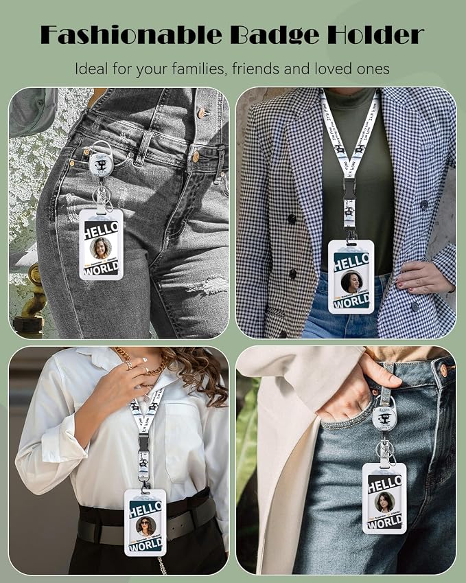 Uniclife Fashionable Sliding Badge Holder Exploding Fluff Cat Plastic Card - Image 7