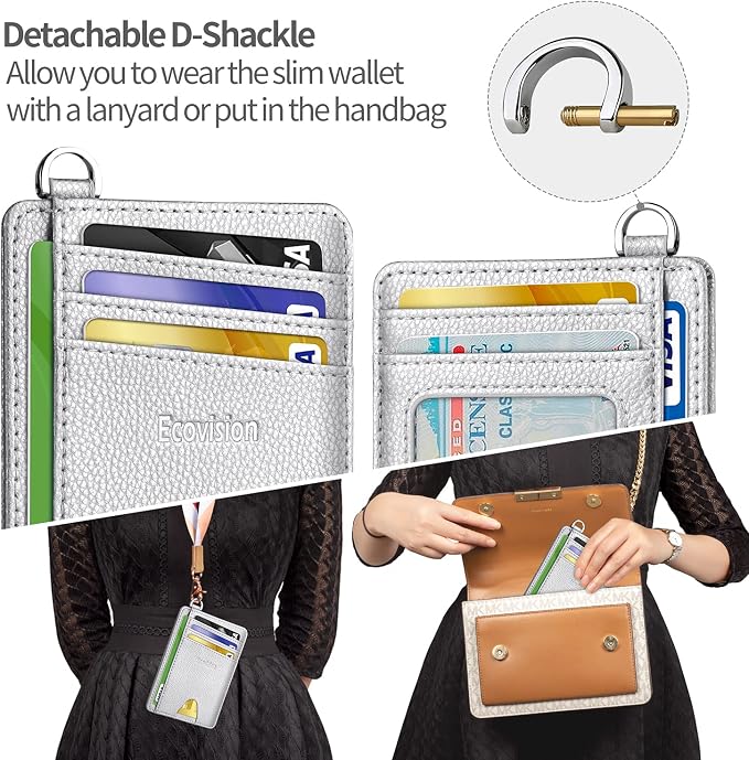 Slim Minimalist Front Pocket Wallet, RFID Blocking Credit Card Holder Wallet - Image 3