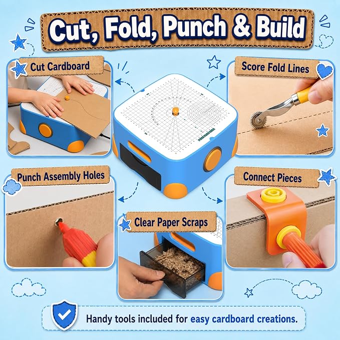 Kid-Safe Cardboard Cutter Machine, Bladeless Power Tool Craft Paper Cutter Saw - Image 4