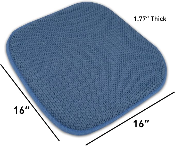 4 Pack Memory Foam Honeycomb Nonslip Back 16" x16" Chair/Seat Cushion Pad - Image 4