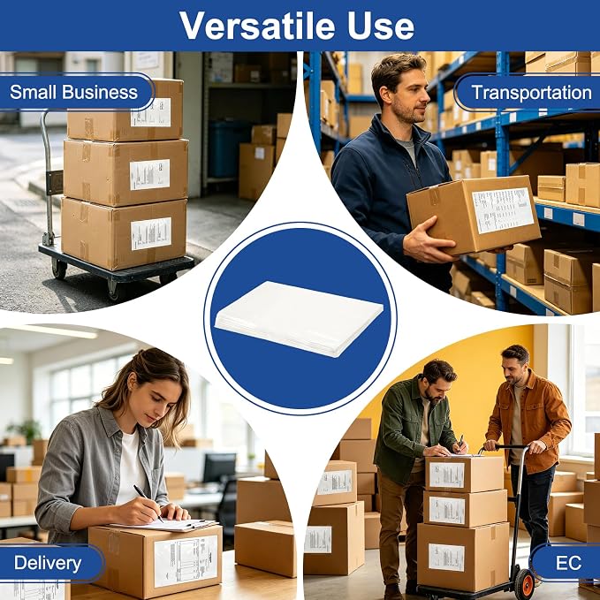110 Pack Clear Shipping Label Sleeves, 7 x 10 Inch Self-Adhesive Packing Slip - Image 7