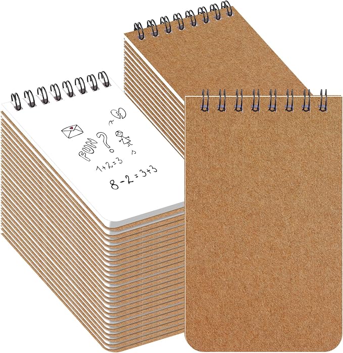 Kisston 120 Pcs Top Bound Memo Books Bulk Memo Notebooks 25 Sheets/pad Mini by Kisston