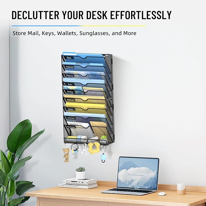 SUPEASY 10 Tier Wall File Organizer - Image 6
