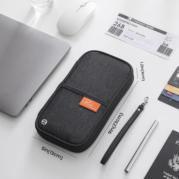 Family Passport Holder Organizer, RFID Blocking Travel Document Case, - Image 2