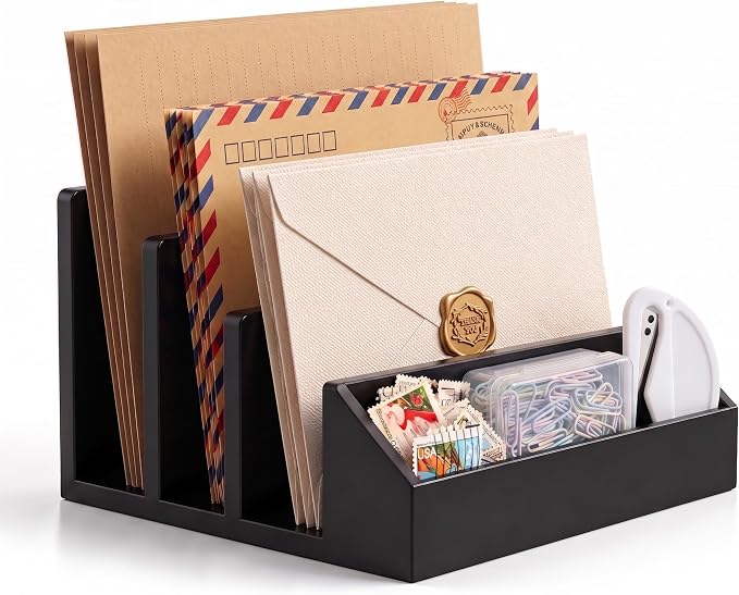 2 Pack 3-Slot Mail Organizer for Desk by YUMFUN