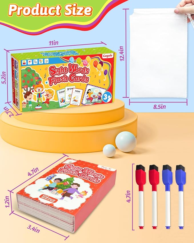 520 Sight Words Flash Cards Kindergarten, Dolch & Fry Sight Word Reading - Image 6