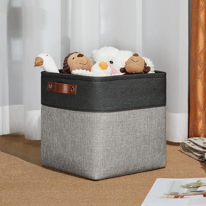 DULLEMELO 11x11 Cube Storage Bins for Cube organizer, Foldable Cube Storage Bins Baskets for Organizing Home Office Closet Shelves Toy Nursery,Fabric Cube Baskets Bin for Home organization-DeskLoop Office