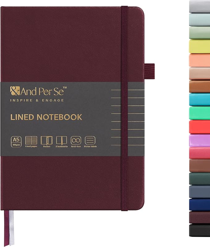 &And Per Se Lined Journal Notebook, 160 Pages, A5 5.7 x 8 inches College Ruled by AndPerSe