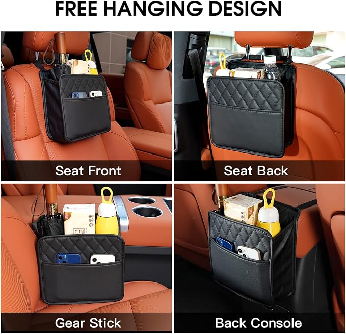 FrgKbTm 2Pack Car Seat Back Hanging Bag Car Document Holder Multi-Pocket Bottle - Image 4