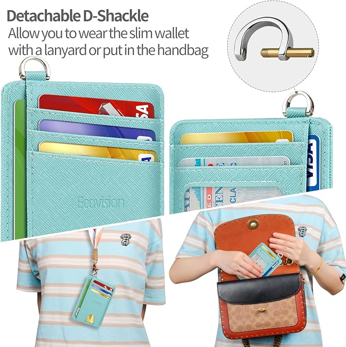 Slim Minimalist Front Pocket Wallet, RFID Blocking Credit Card Holder Wallet - Image 3