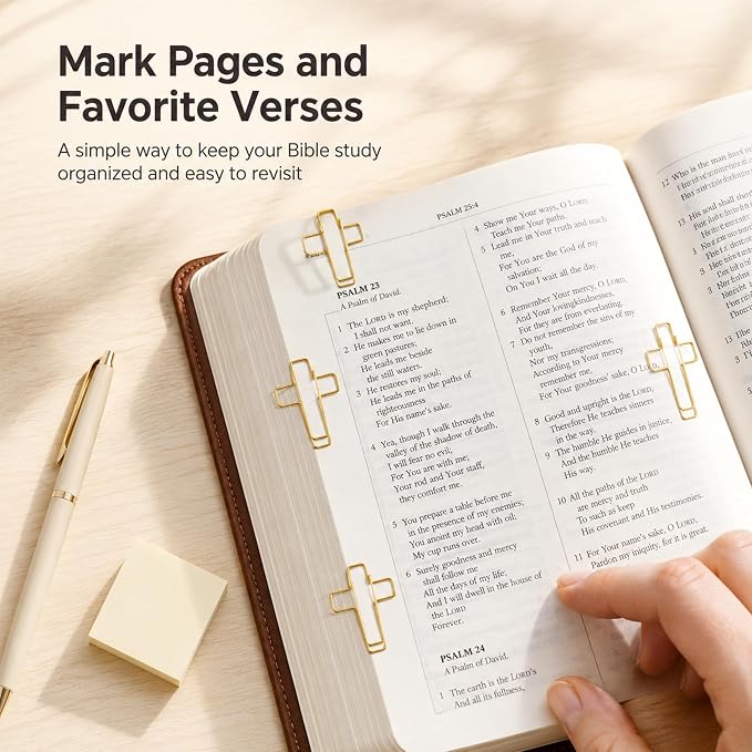 150 Pack Gold Cross Paper Clips, Decorative Paper Clips and Bookmarks - Image 9