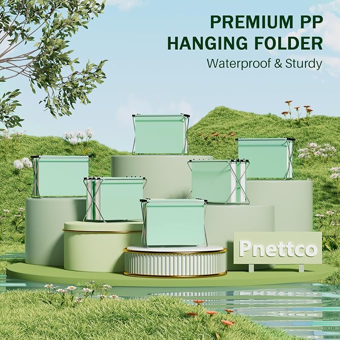12 Pack Hanging File Folders, Filing Folders Hanging Reinforced, Plastic - Image 7