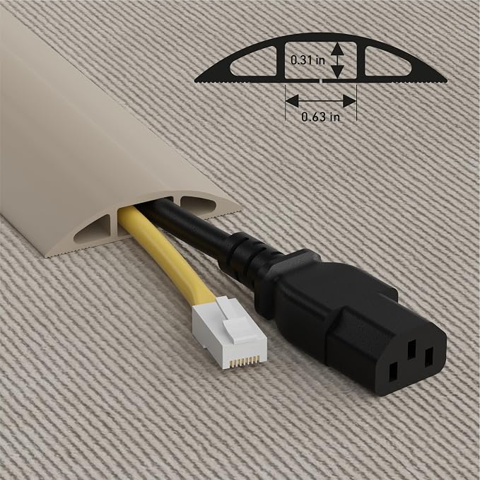 D-Line 30ft Floor Cord Cover, Floor Cable Protector, Extension Cord Cover - Image 3