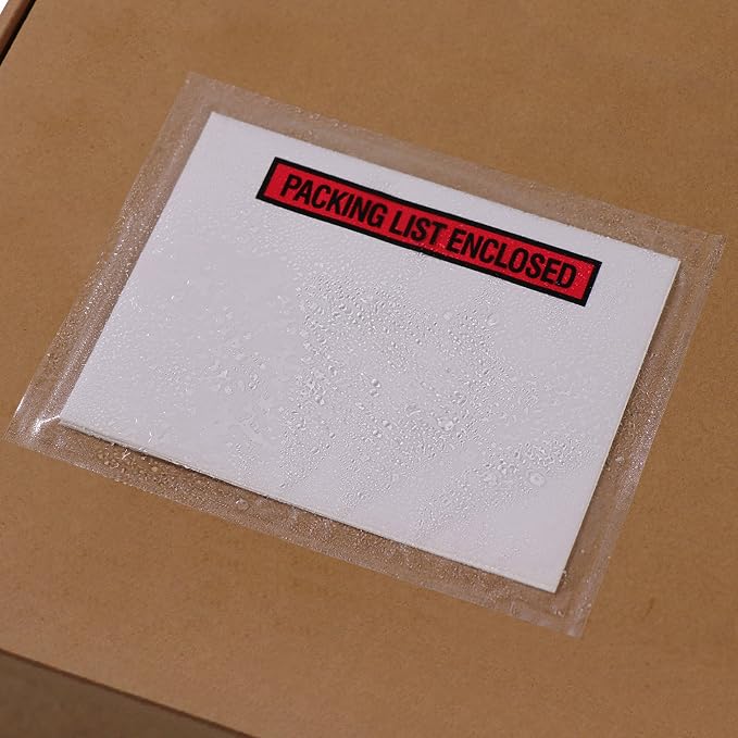 iMailer - 100 Pack 6x10 inches Packing List Enclosed Envelopes - Image 3