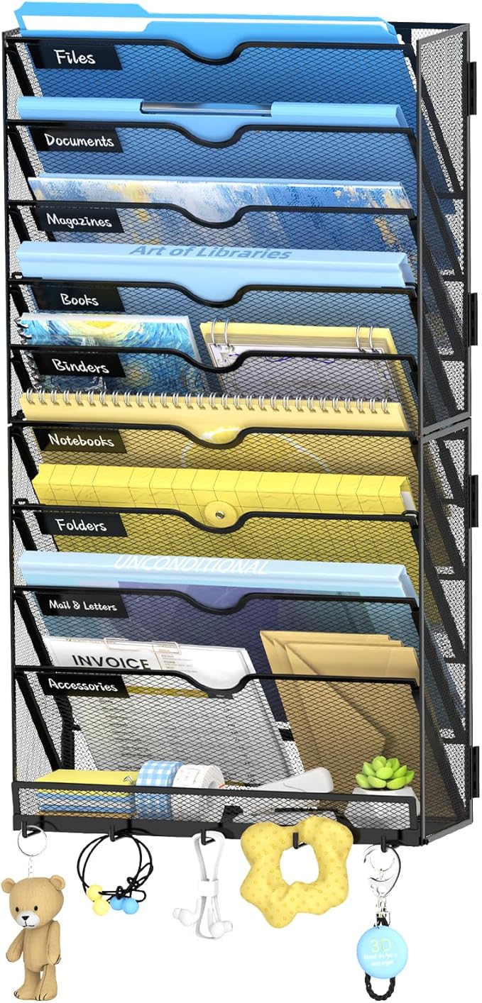SUPEASY 10 Tier Wall File Organizer by SUPEASY