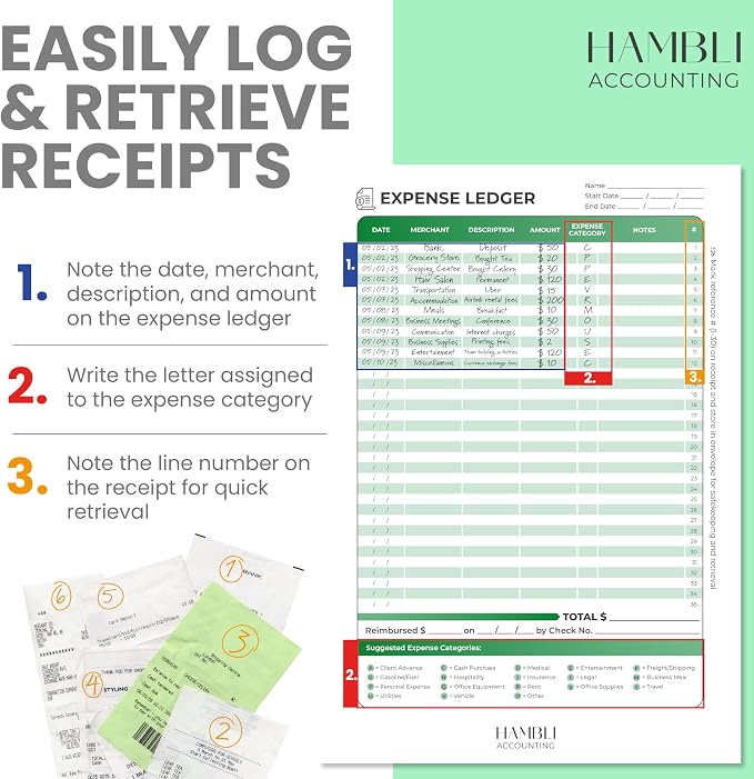 Extra Large Receipt Envelope & Receipts Organizer - Image 3