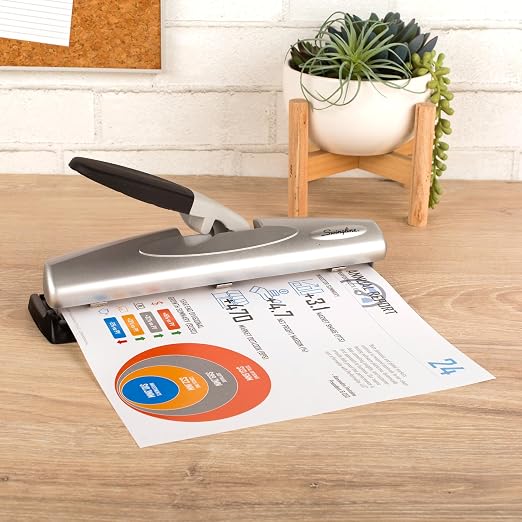 Swingline Hole Punch, Desktop Hole Puncher, 12 Sheet Punch Capacity, 2-3 Holes - Image 2