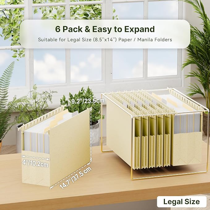 XINGIA Hanging File Folders Legal Size, 4 Inch File Folders - Image 2