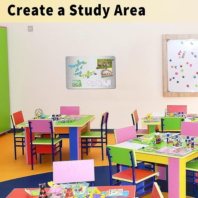 2Pack Magnetic Board 17.5" x 11.4" Magnet Bulletin Board is Suitable - Image 3