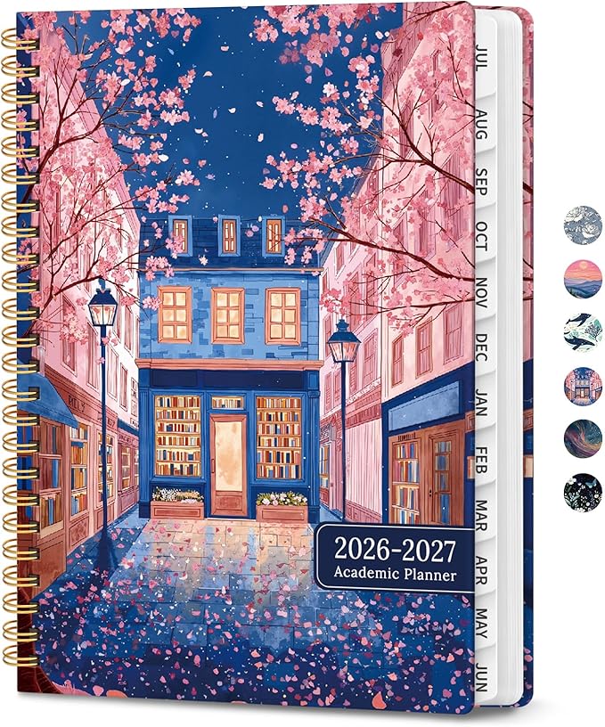 Planner 2026-2027, Hardcover Monthly and Weekly Academic Planner July 2026 by Zotia