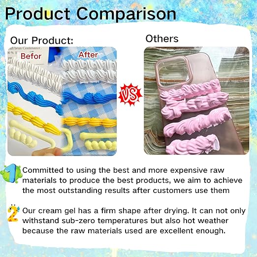ASTRYAS Cream Glue,10Pcs 100g Decoden Fake Whipped Cream Glue DIY Phone Case Kit with Plastic Piping Tip for DIY Handmade Craft Decoration - Pony Color-DeskLoop Office