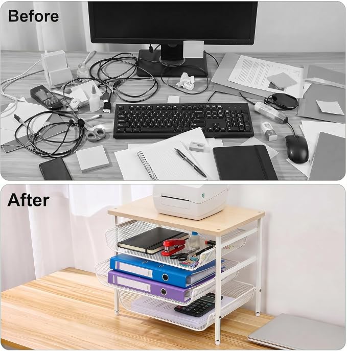 4-Tier Mesh Desk Organizer - Image 4