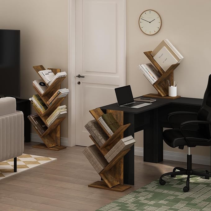 Furinno Tree Book Shelf, 7-Tier Bookshelf - Image 5