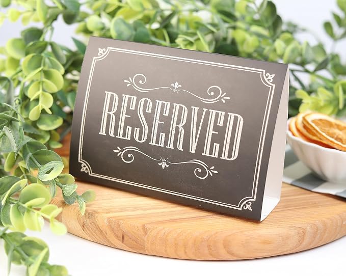 20 Pack Rustic Reserved Table Sign - Image 2