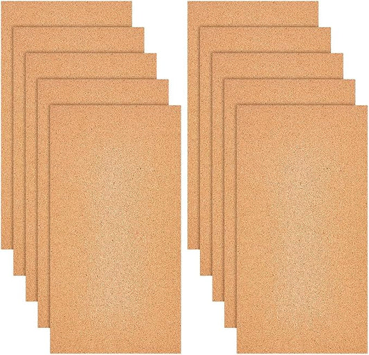 OLYCRAFT 10 Sheets 1mm Thick Cork Sheets 12x6.1 Inch Thin Cork Roll Brown Corks by OLYCRAFT