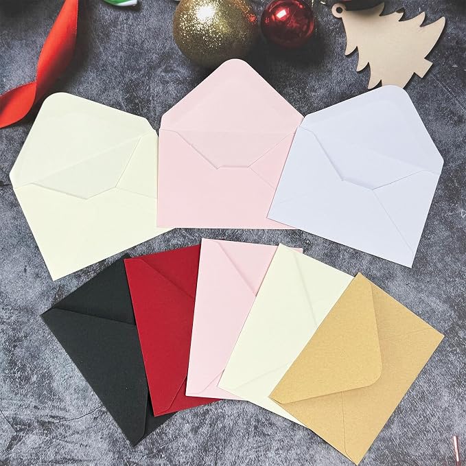 100 Pack Gift Card Envelopes 4 x 2.75" Mini Envelopes 120GSM Small Paper - Image 7