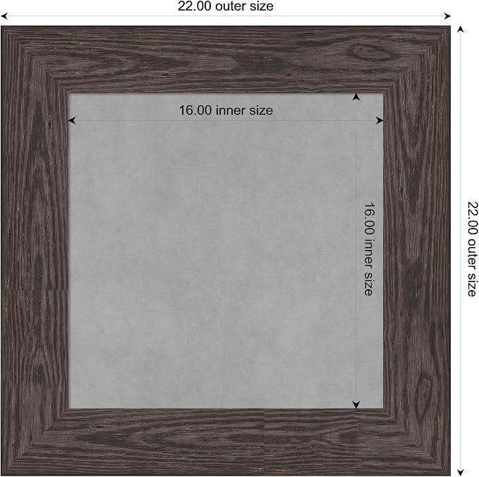 Amanti Art Black Framed Magnetic Board 22x22 Small Vision Board - Image 4