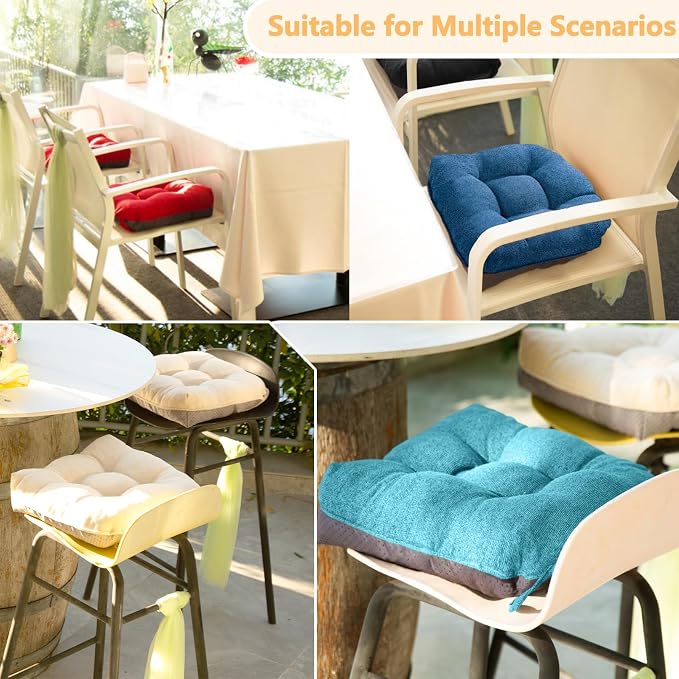 MAGIC ELEPHANT Chair Cushions for Dining Chairs, Memory Foam Kitchen Chair - Image 6