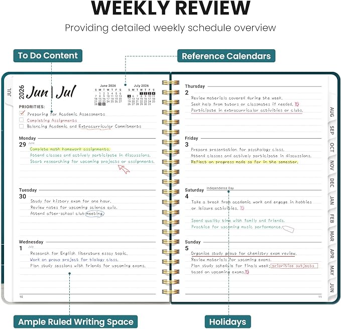 Planner 2026-2027, Monthly and Weekly Academic Planner July 2026 - Image 3