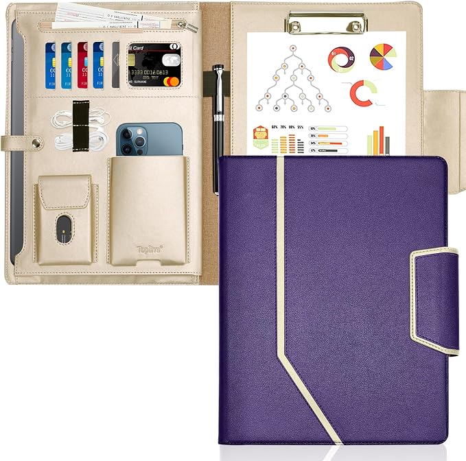 Toplive Purple Business Padfolio by Toplive
