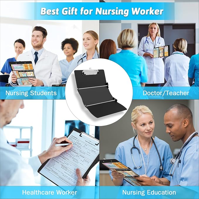 Nursing Clipboard Foldable Clipboard Medical: Edition Cheat Sheets Aluminum 3 - Image 7
