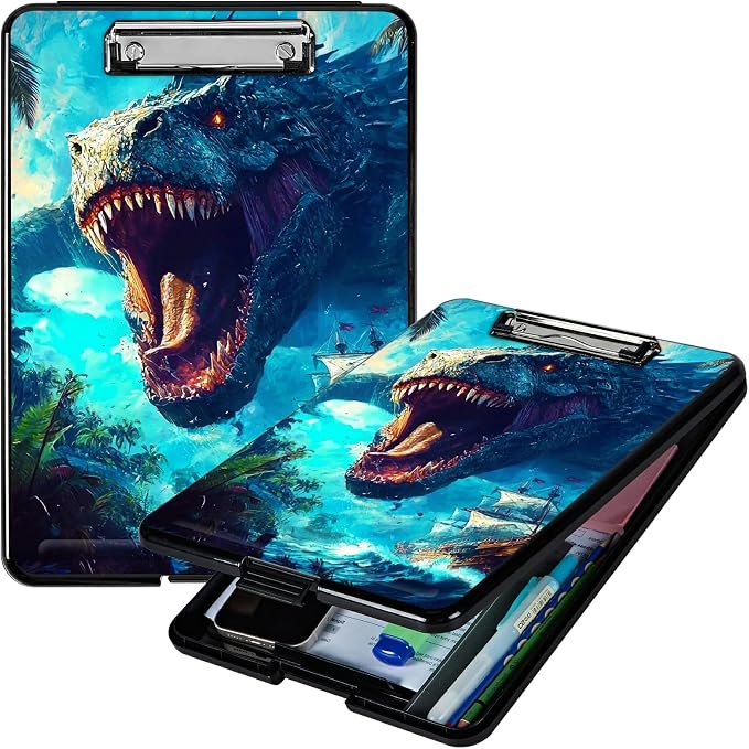 Ocean Dragon A4 Clipboard with Storage Pen Holder, Clipboards Organizer Nursing by Unknown