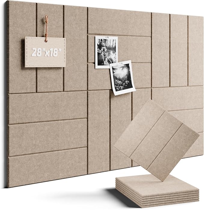 Felt Bulletin Board Tiles -28"x18" by FLUXYNARA