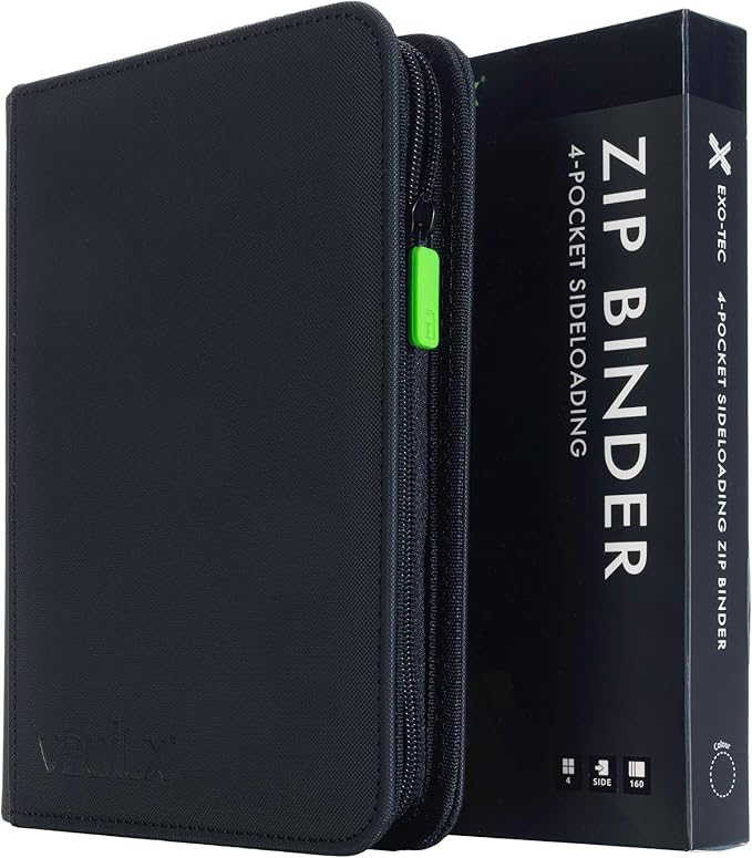 Vault X 4 Pocket Zip Binder, 160 Cards, Exo-Tec Material, 20 Side-Loading Pages by VaultX