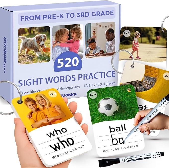 QUOKKA 520 Sight Words Flash Cards by QUOKKA