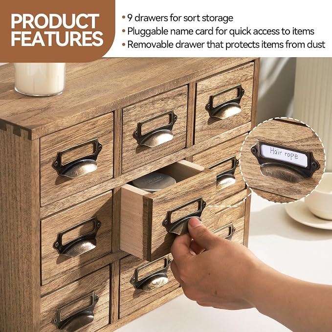 KIRIGEN Wooden Desk Storage Cabinet - Image 5