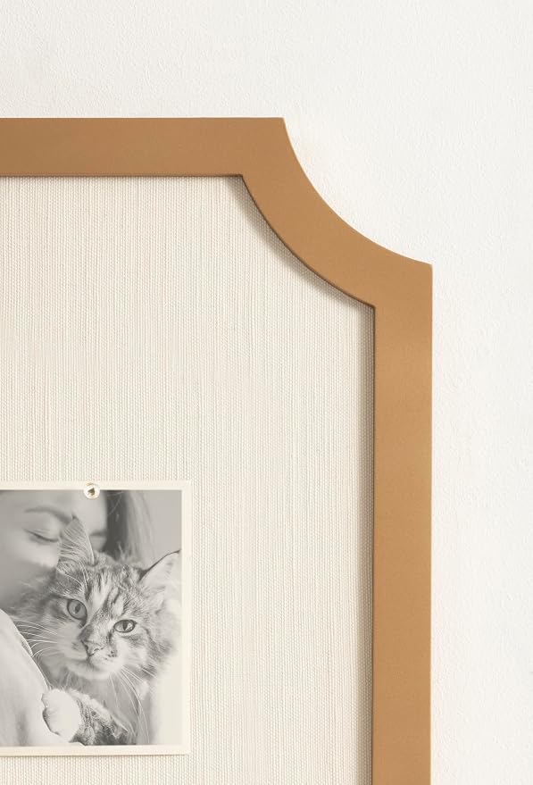 Kate and Laurel Holbrook Glam Framed Scallop Fabric Pinboard, 15 x 24, - Image 6