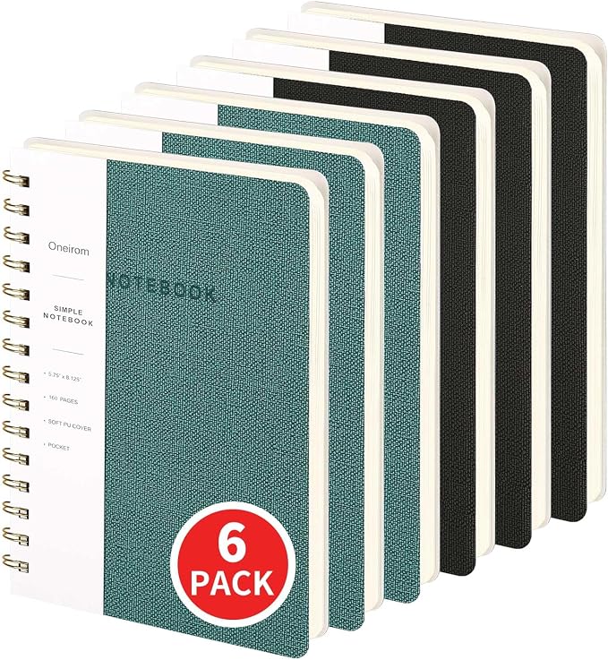 Spiral Notebook-5.75" x 8.125" College Ruled Journal by Oneirom