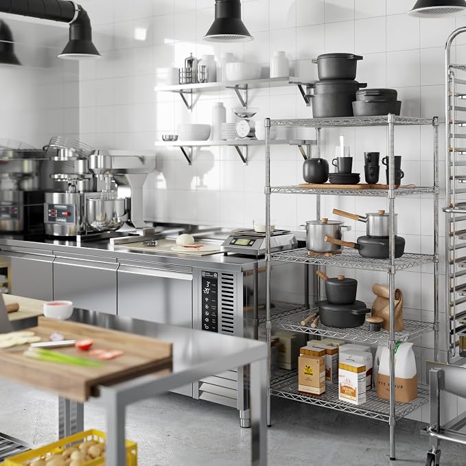 Regal Altair 21" Deep x 30" Wide x 64" Height Wire Shelving Kit | 5-Tier | NSF - Image 6