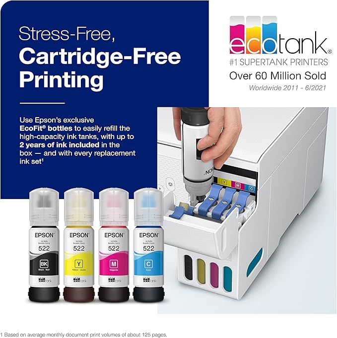 Epson EcoTank ET-2803 Wireless Color All-in-One Cartridge-Free Supertank Printer with Scan, Copy and AirPrint Support-DeskLoop Office