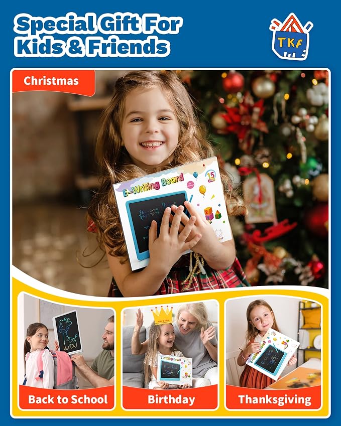 TEKFUN 15" LCD Writing Tablet Whiteboard Style, Large Reusable Writing Pad - Image 7