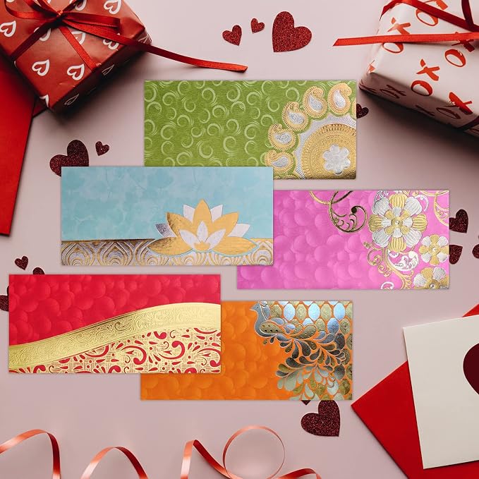 PARTH IMPEX Shagun Gift Envelope Assorted Color Designs | Money Holder Fancy - Image 9