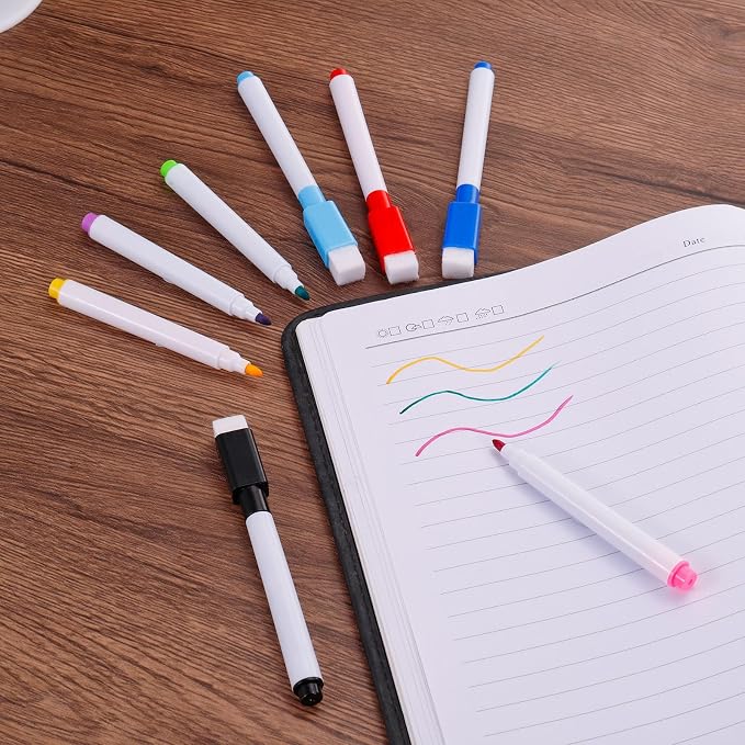 PATIKIL Dry Erase Marker Pens, 30 Pack Yellow Ink Fine Point Low Odor Whiteboard - Image 6