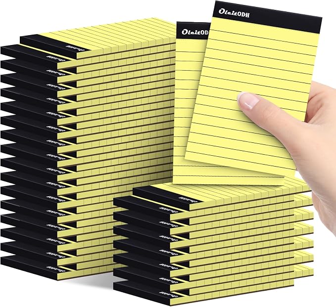Oleitodh 3x5 Notepads – 48 Pack Yellow Memo Pads Small Writing Pads by Oleitodh