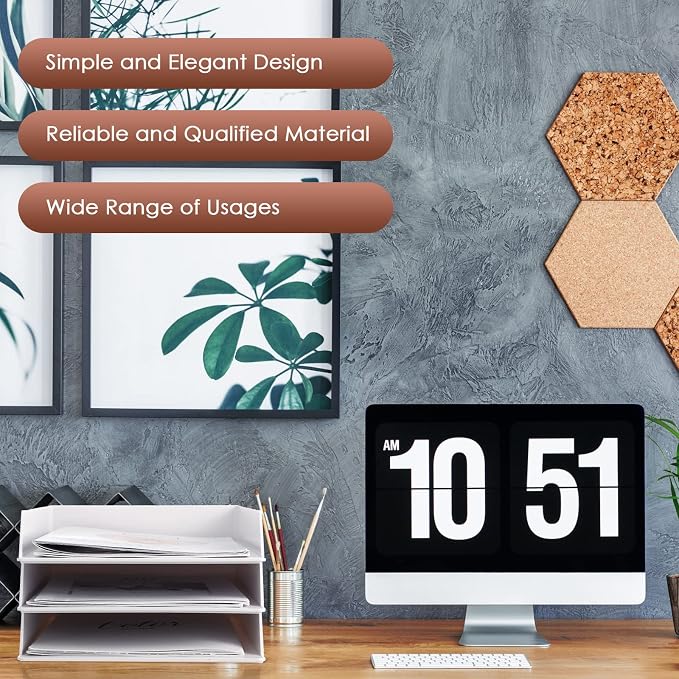 4 Pcs Stackable Desk Organizer Trays Rectangular Plastic Desk Holder Desktop - Image 5